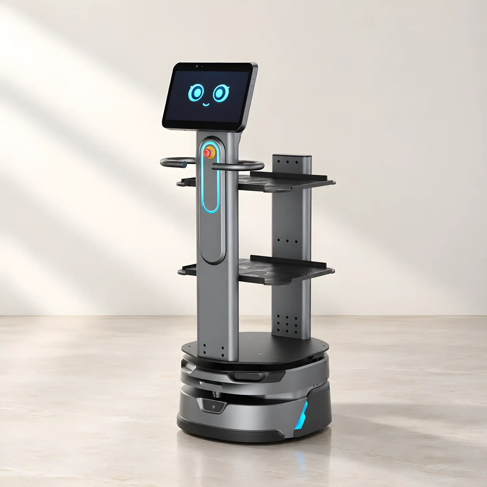 OrionStar CarryBot 2 D-150 on the Reef studio set, composed from the manufacturer's product photographs