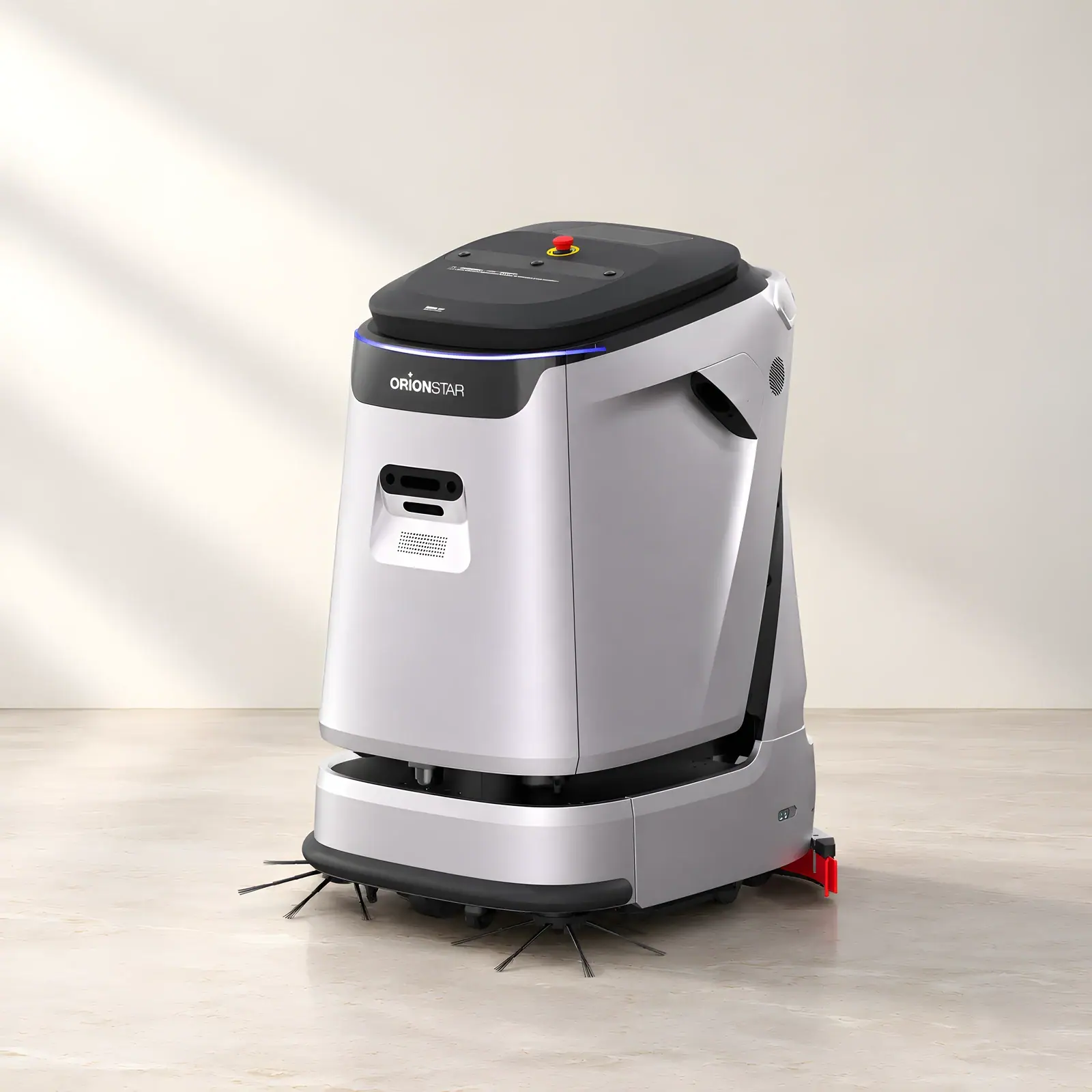 OrionStar CleaniBot C5 on the Reef studio set, composed from the manufacturer's product photographs