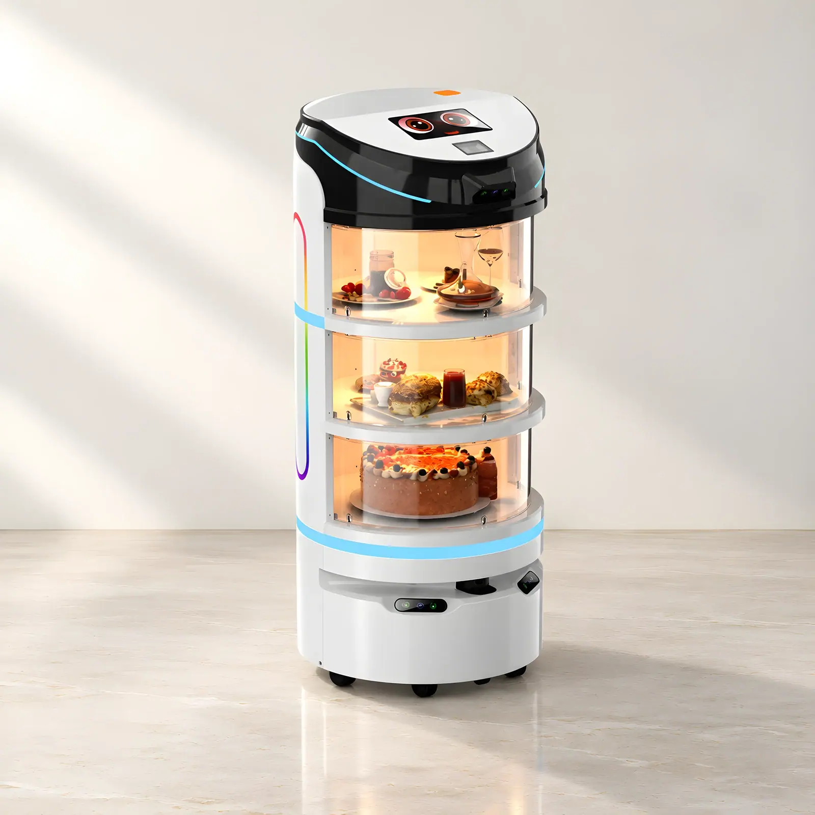 Reeman R1D1 on the Reef studio set, composed from the manufacturer's product photographs